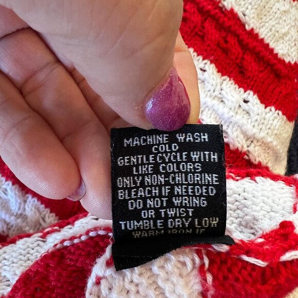 moon&madison Anthropologie Patriotic Knitted Tank Women M  American Flag Design - Picture 7 of 14